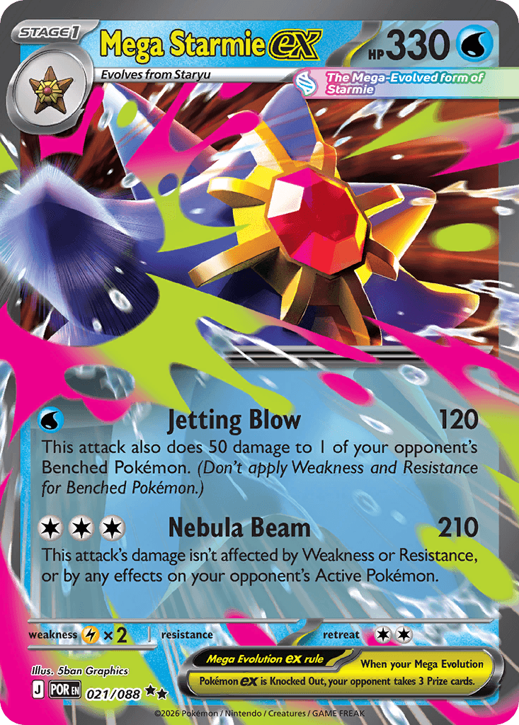 Mega Starmie ex (Perfect Order) #21 card art