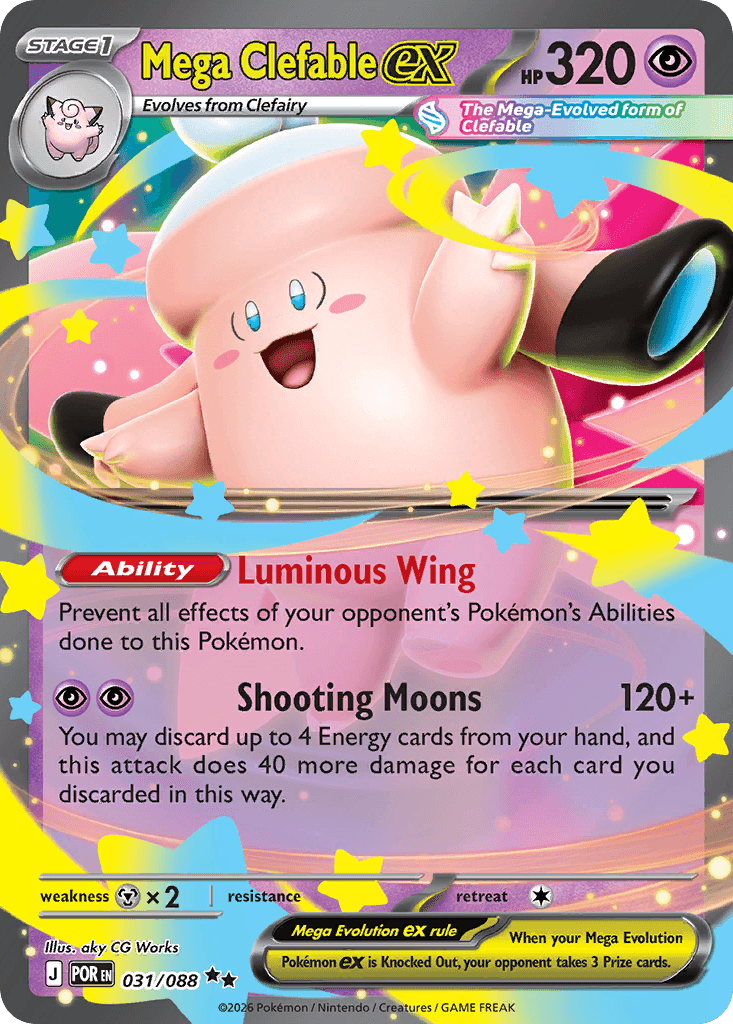 Mega Clefable ex (Perfect Order) #31 card art