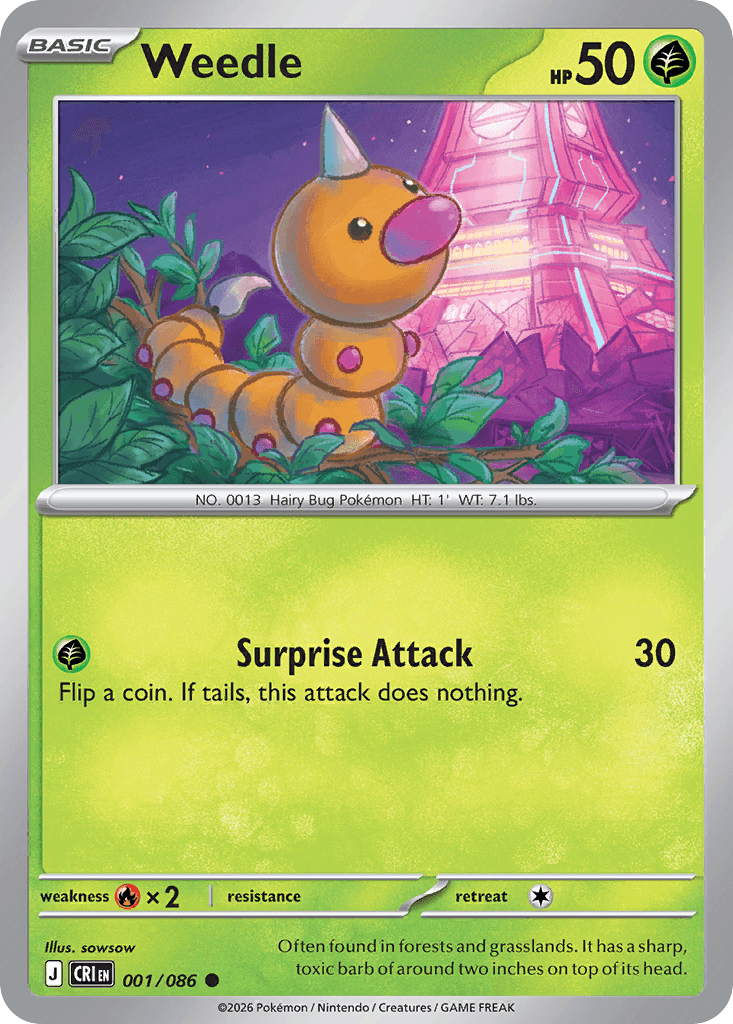 Weedle (Chaos Rising) #1 card art