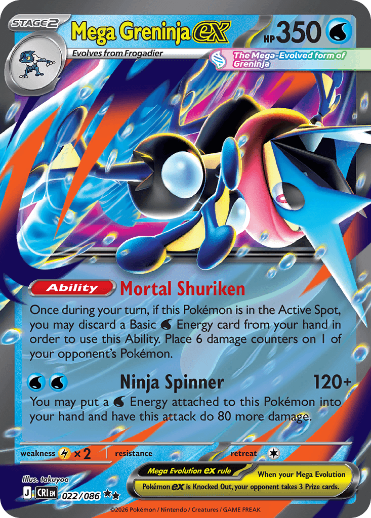 Mega Greninja ex (Chaos Rising) #22 card art