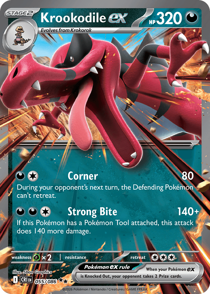 Krookodile ex (Chaos Rising) #55 card art