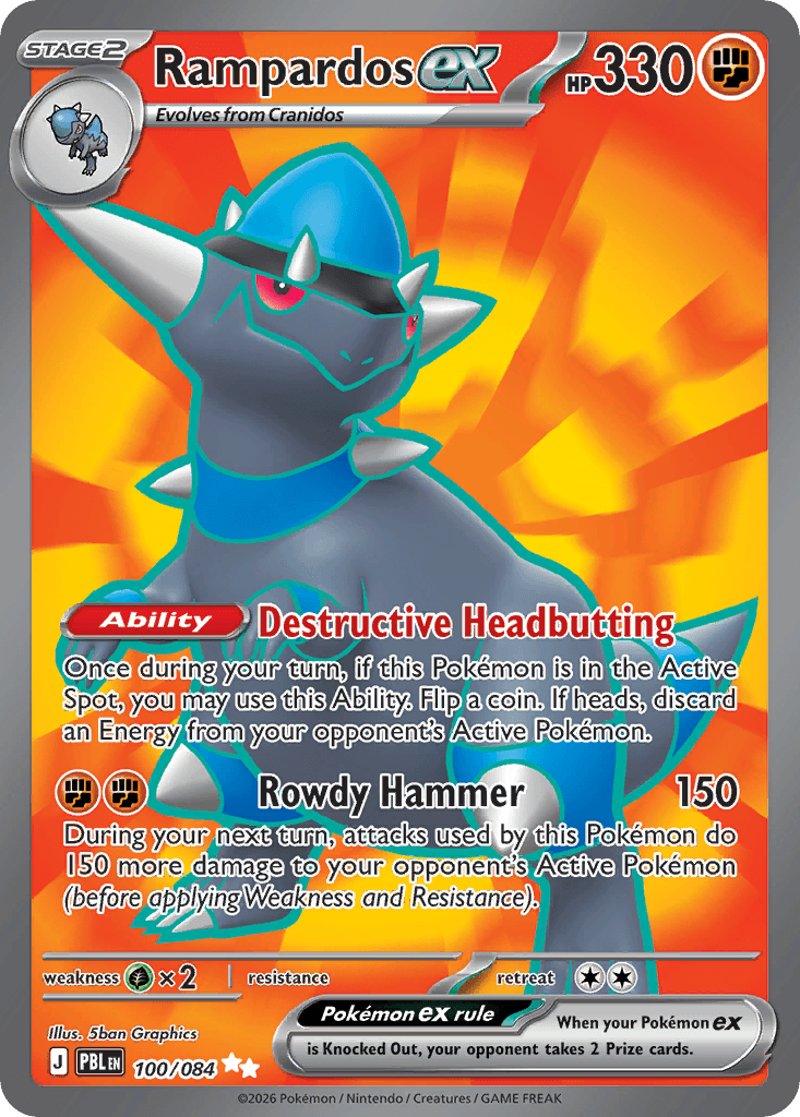 Rampardos ex (Pitch Black) #100