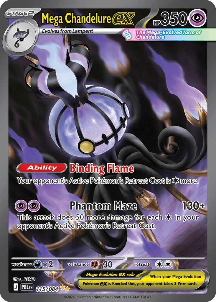 Mega Chandelure ex (Pitch Black) #115