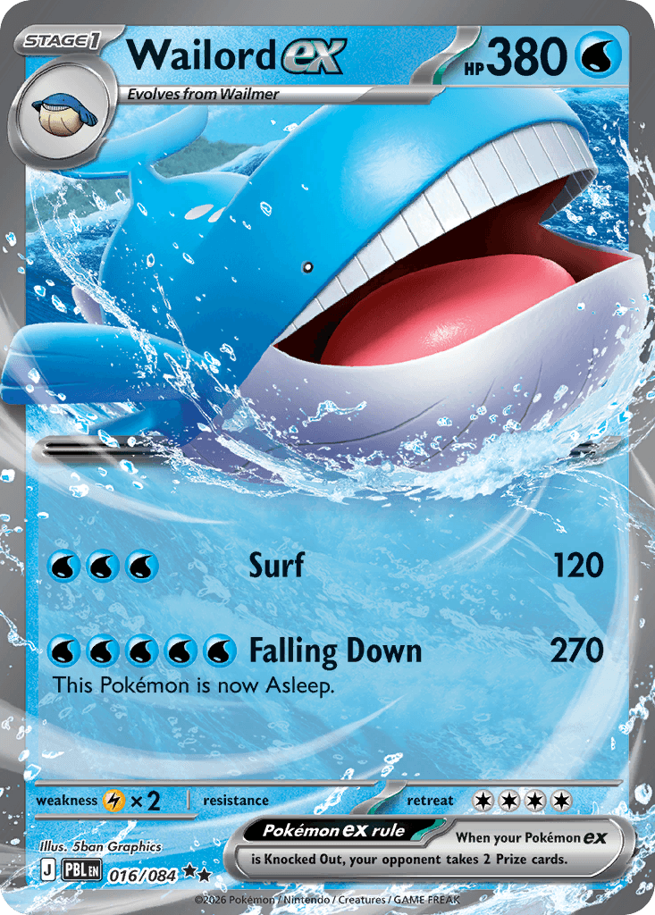 Wailord ex (Pitch Black) #16