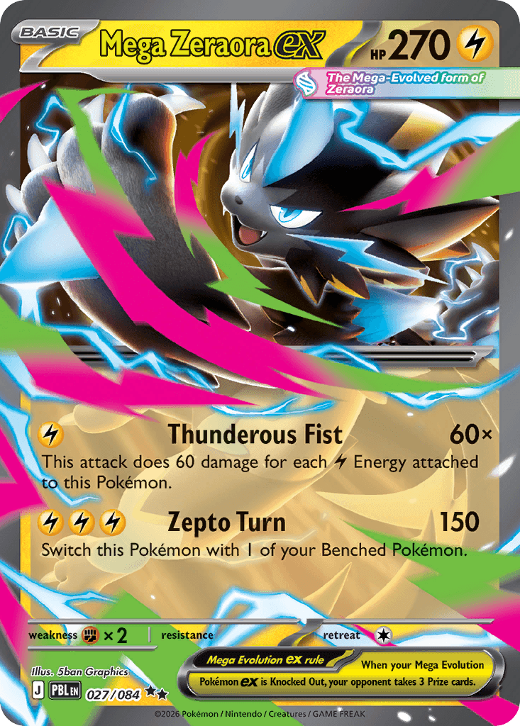 Mega Zeraora ex (Pitch Black) #27