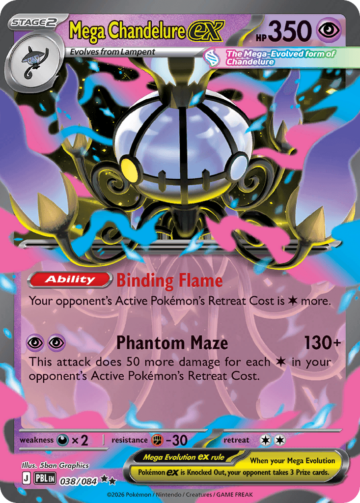 Mega Chandelure ex (Pitch Black) #38
