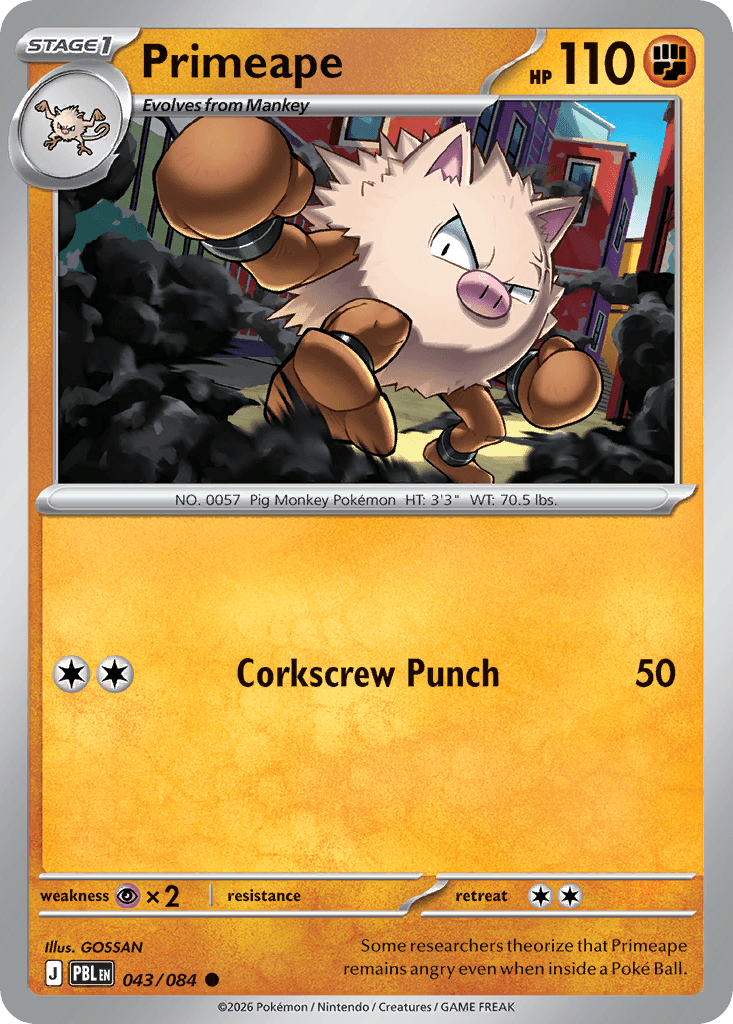 Primeape (Pitch Black) #43