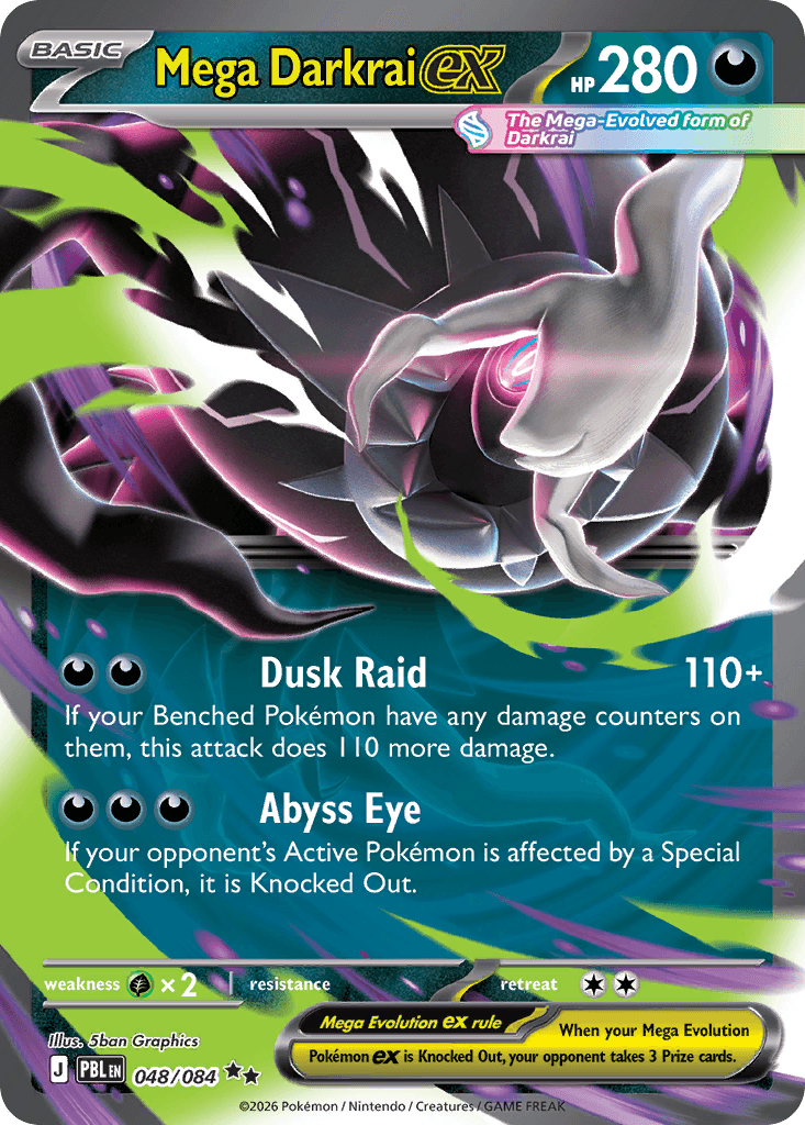 Mega Darkrai ex (Pitch Black) #48