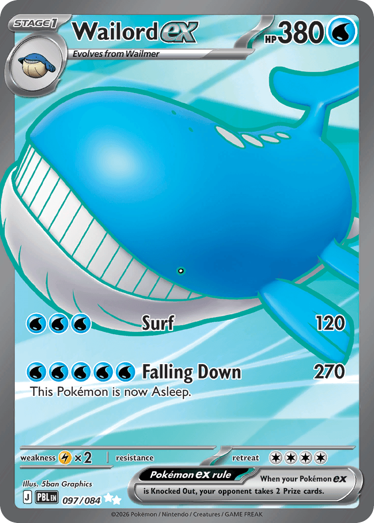 Wailord ex (Pitch Black) #97