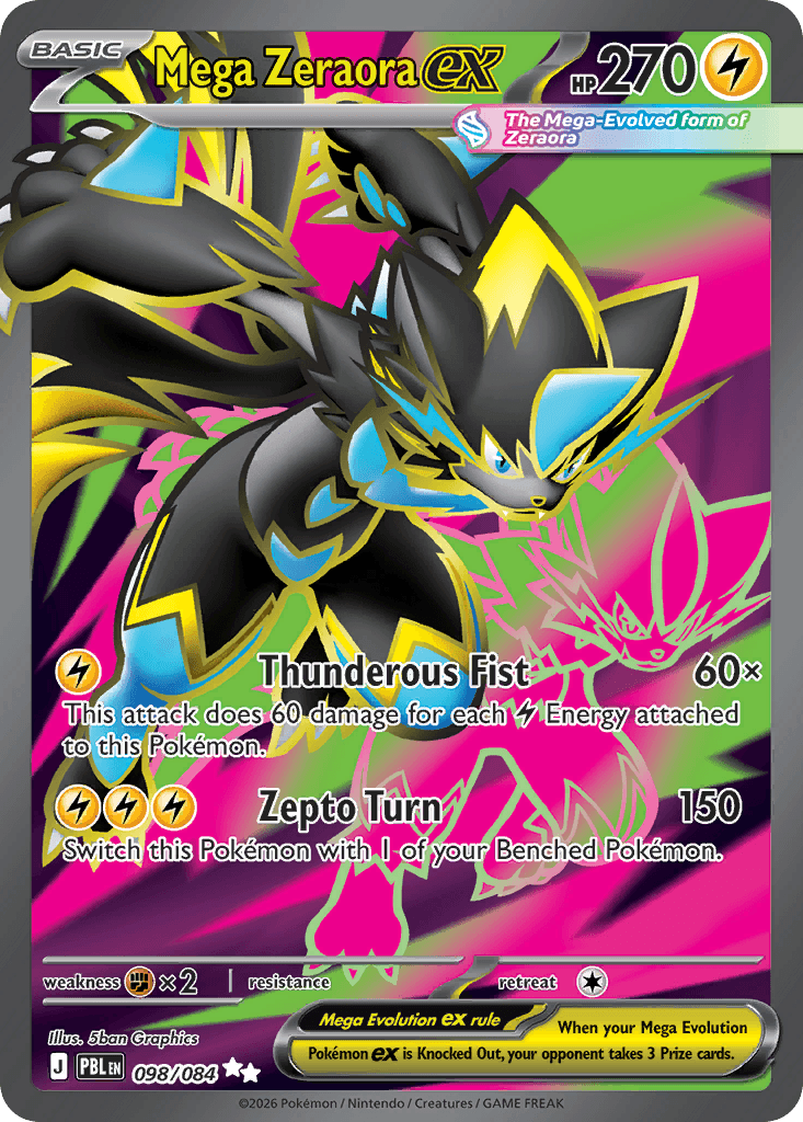 Mega Zeraora ex (Pitch Black) #98