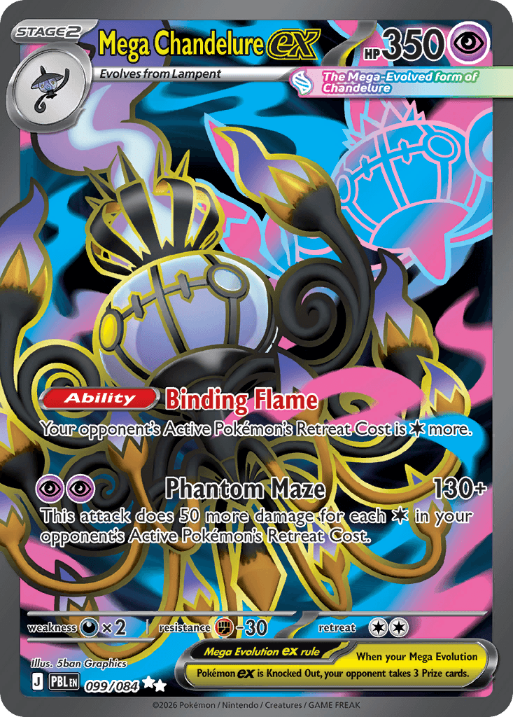 Mega Chandelure ex (Pitch Black) #99