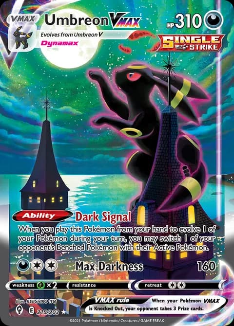Umbreon VMAX Alt Art (Moonbreon), Evolving Skies