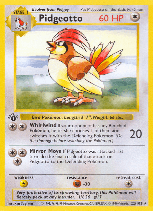 Pidgeotto (Base) #22 card art