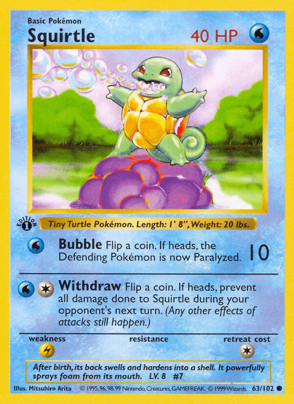 Squirtle (Base) #63 card art