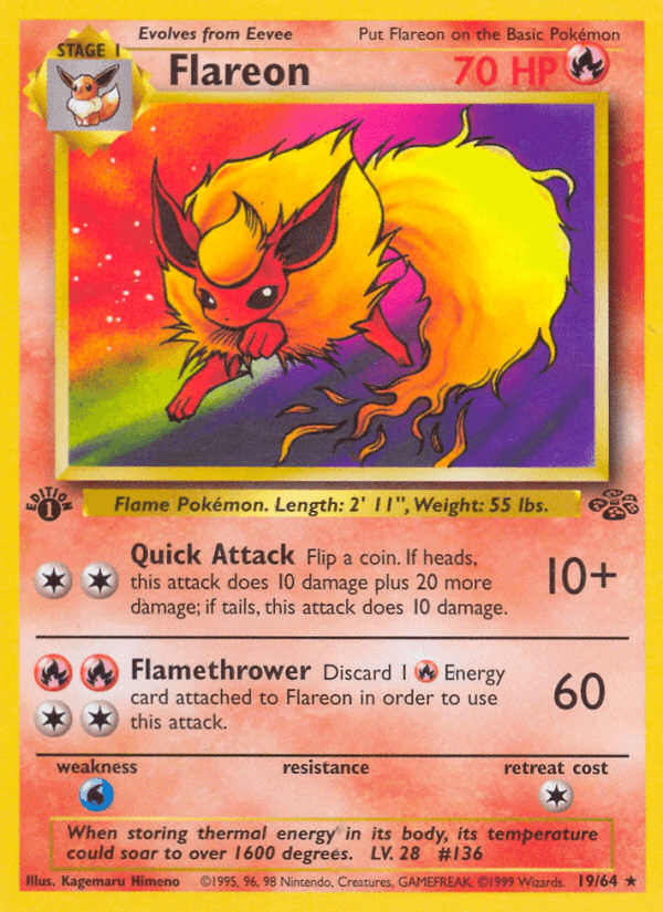 Flareon (Jungle) #19 card art
