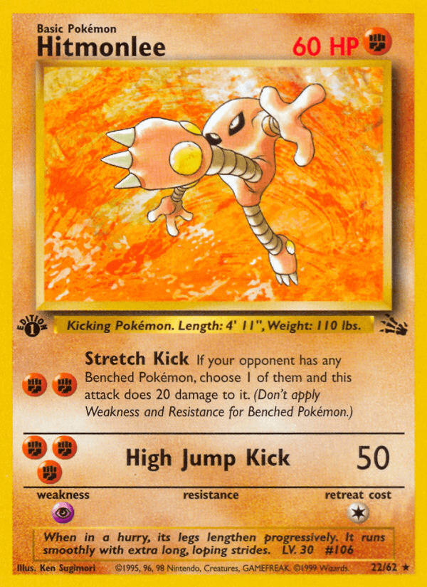 Hitmonlee (Fossil) #22 card art
