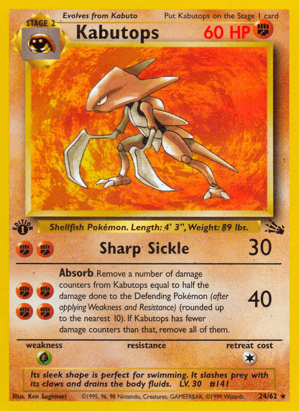 Kabutops (Fossil) #24 card art
