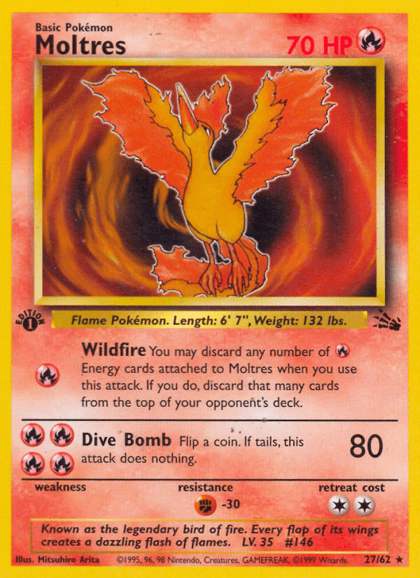Moltres (Fossil) #27 card art