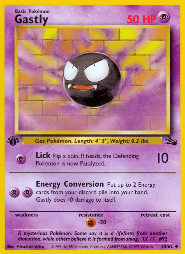Gastly (Fossil) #33 card art