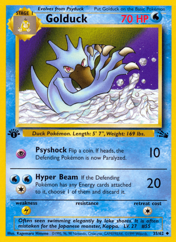Golduck (Fossil) #35 card art