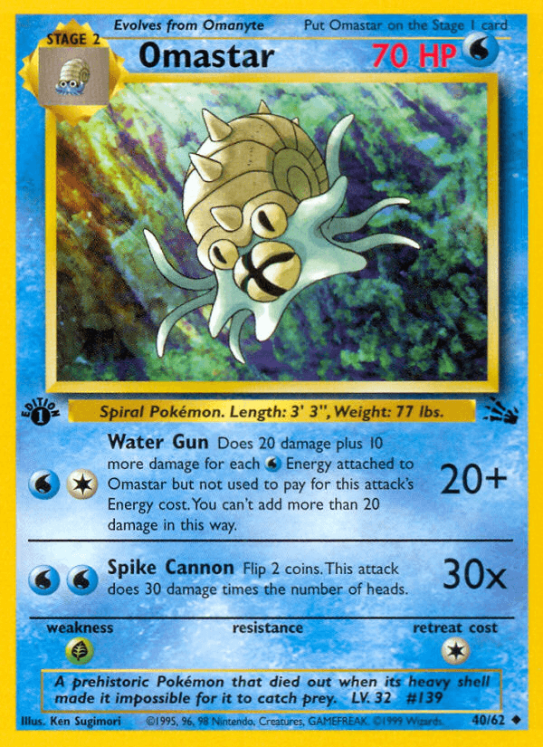 Omastar (Fossil) #40 card art