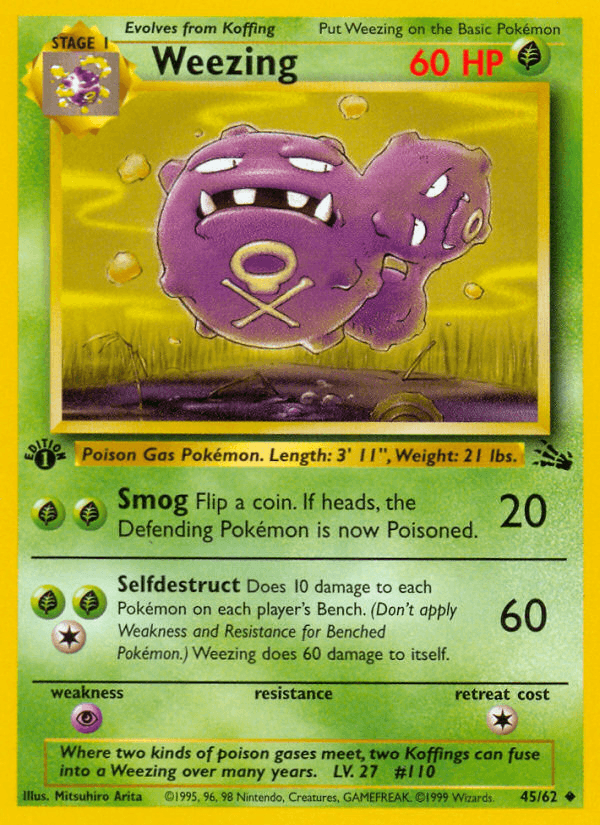 Weezing (Fossil) #45 card art