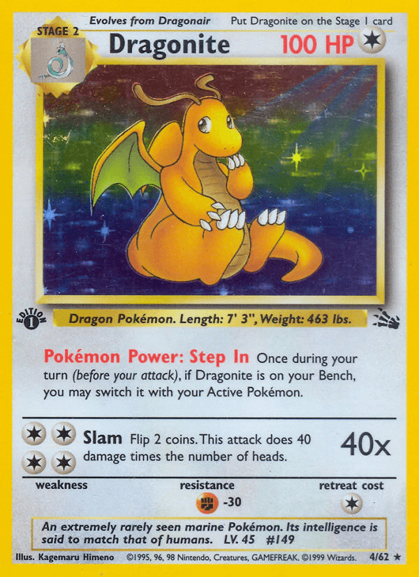 Dragonite (Fossil) #4 card art