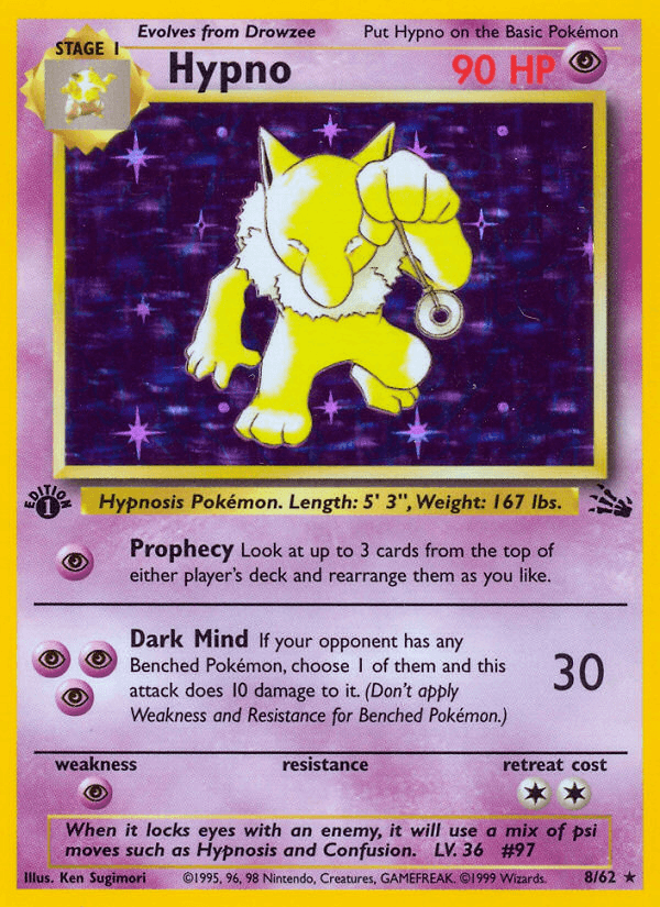 Hypno (Fossil) #8 card art