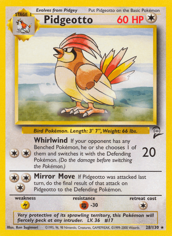 Pidgeotto (Base Set 2) #28 card art
