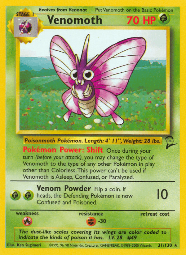 Venomoth (Base Set 2) #31 card art