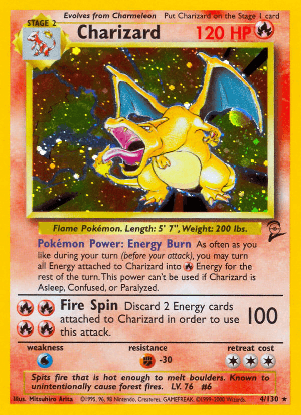 Charizard (Base Set 2) #4 card art