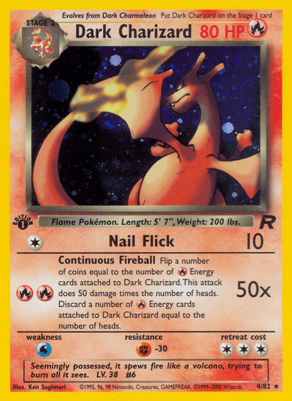 Dark Charizard (Team Rocket) #4 card art