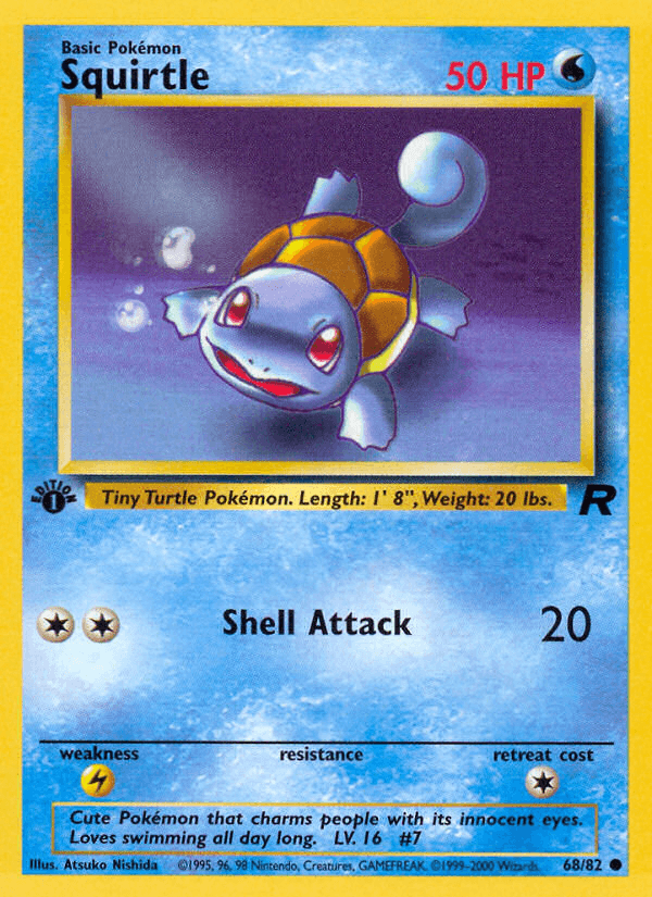 Squirtle (Team Rocket) #68 card art
