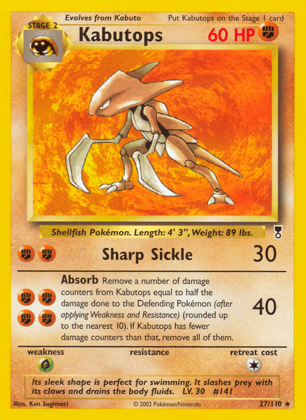 Kabutops (Legendary Collection) #27 card art