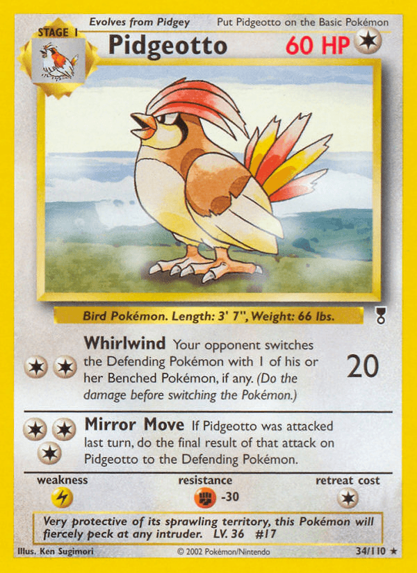 Pidgeotto (Legendary Collection) #34 card art