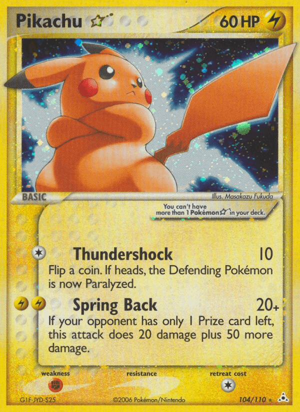 Pikachu ★ (Holon Phantoms) #104 card art