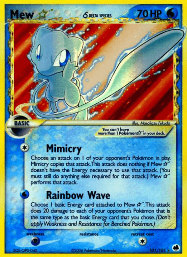 Mew ★ δ (Dragon Frontiers) #101 card art