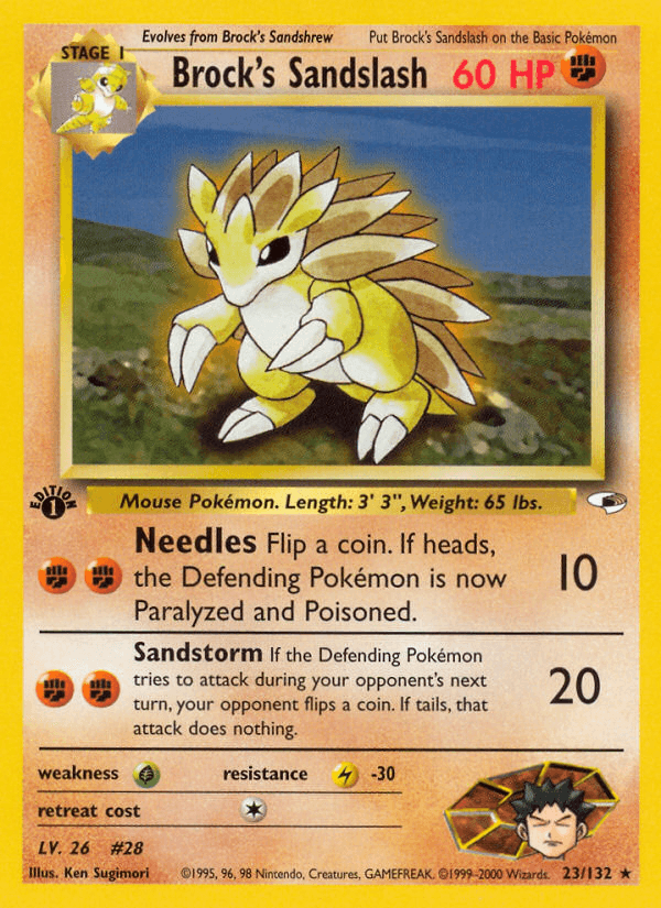 Brock's Sandslash (Gym Heroes) #23 card art