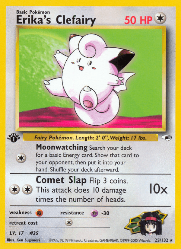 Erika's Clefairy (Gym Heroes) #25 card art