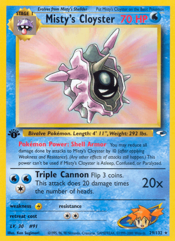 Misty's Cloyster (Gym Heroes) #29 card art