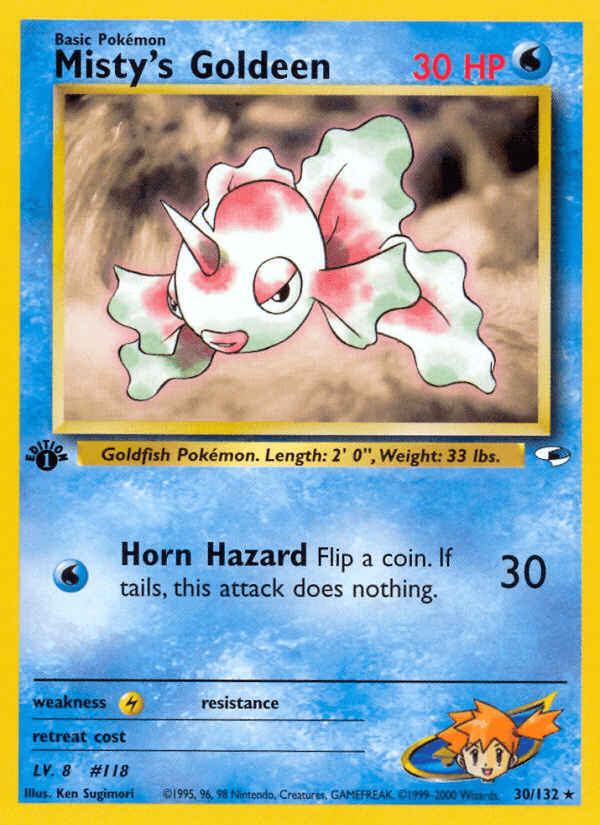 Misty's Goldeen (Gym Heroes) #30 card art