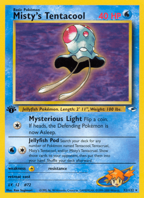 Misty's Tentacool (Gym Heroes) #32 card art