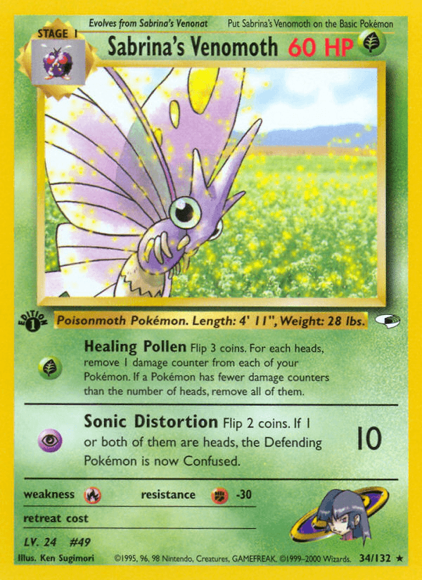Sabrina's Venomoth (Gym Heroes) #34 card art