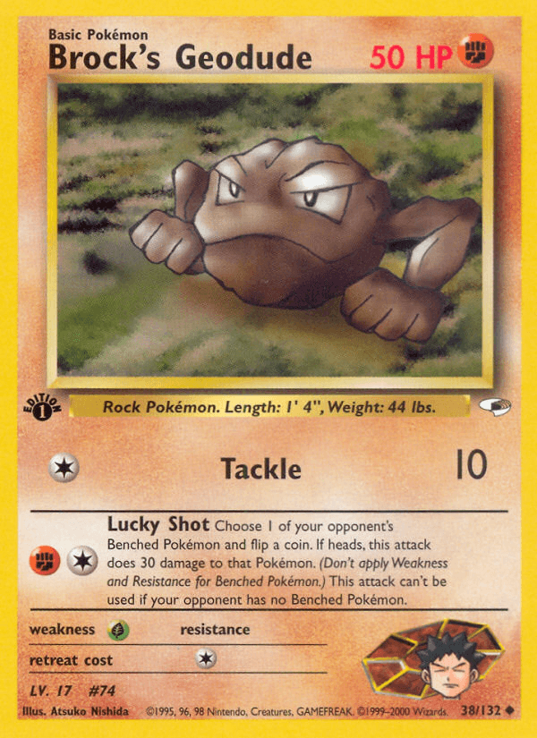 Brock's Geodude (Gym Heroes) #38 card art