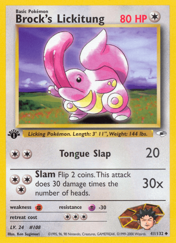 Brock's Lickitung (Gym Heroes) #41 card art