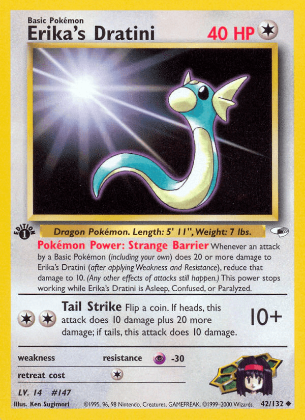Erika's Dratini (Gym Heroes) #42 card art