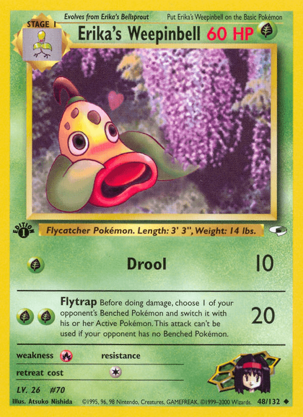 Erika's Weepinbell (Gym Heroes) #48 card art