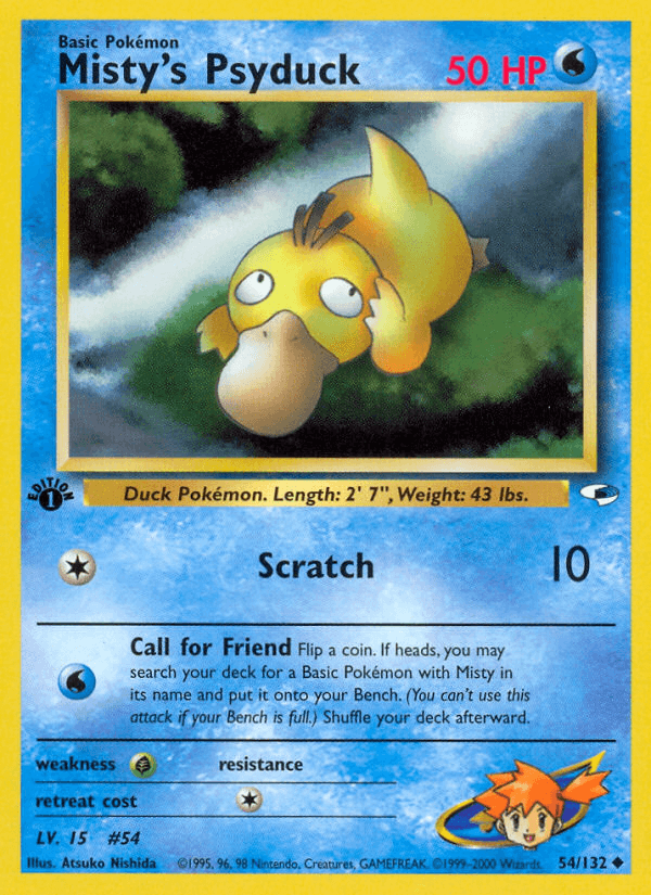 Misty's Psyduck (Gym Heroes) #54 card art