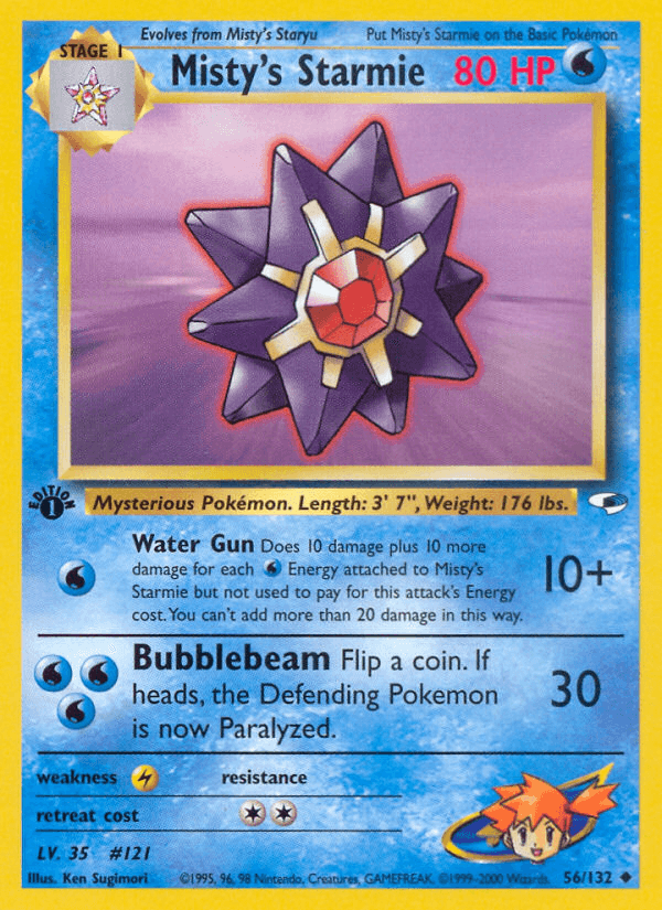 Misty's Starmie (Gym Heroes) #56 card art