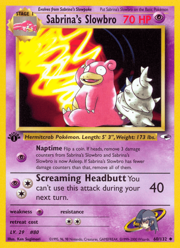 Sabrina's Slowbro (Gym Heroes) #60 card art